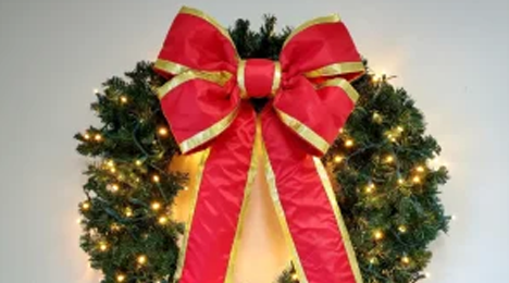 Holiday Bow Installation for Commercial Properties